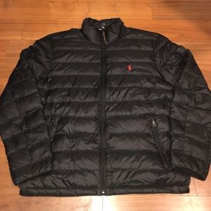 Polo Ralph Lauren Men's Down Packable Lightweight Puffer Jacket Black Large